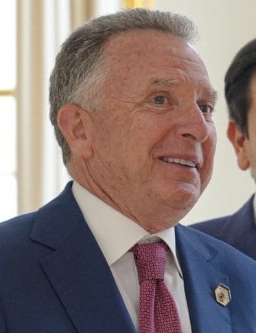US Special Envoy Steve Witkoff at the Élysée Palace in Paris in April 2025