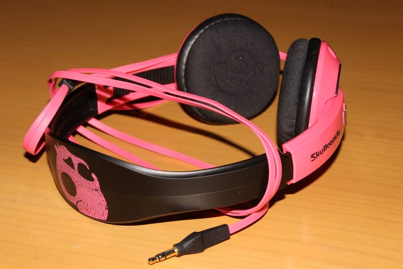 A pair of Skullcandy Uprock headphones photographed in 2012