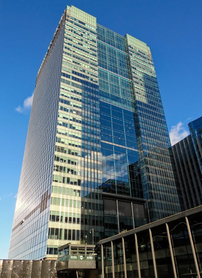 One Churchill Place, the Barclays global headquarters tower at Canary Wharf in London