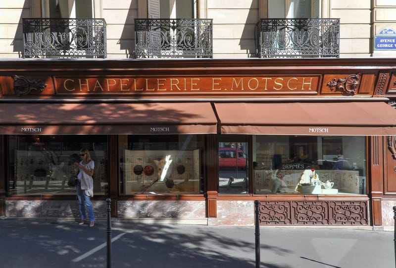 Exterior of the Hermès store on Avenue George V in Paris's 8th arrondissement