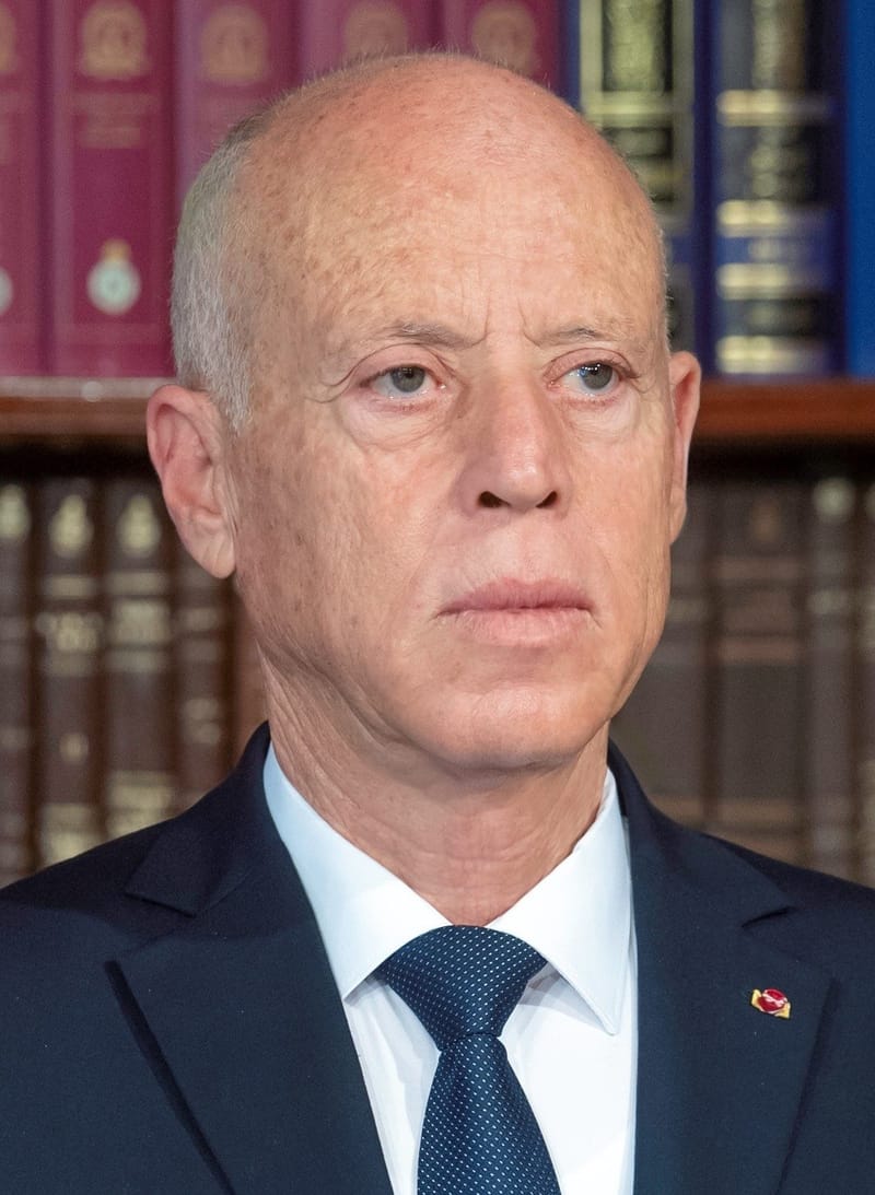 Portrait of Tunisian President Kais Saied