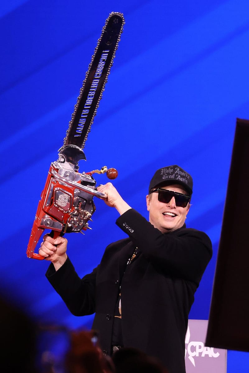 Elon Musk, chief executive of Tesla and SpaceX, speaking in February 2025
