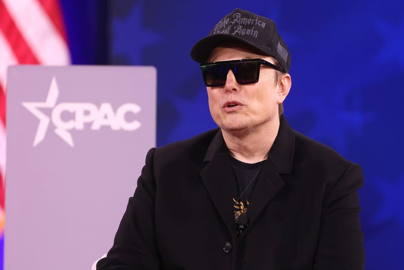 Tesla chief executive Elon Musk speaking at an event in National Harbor, Maryland, in February 2025