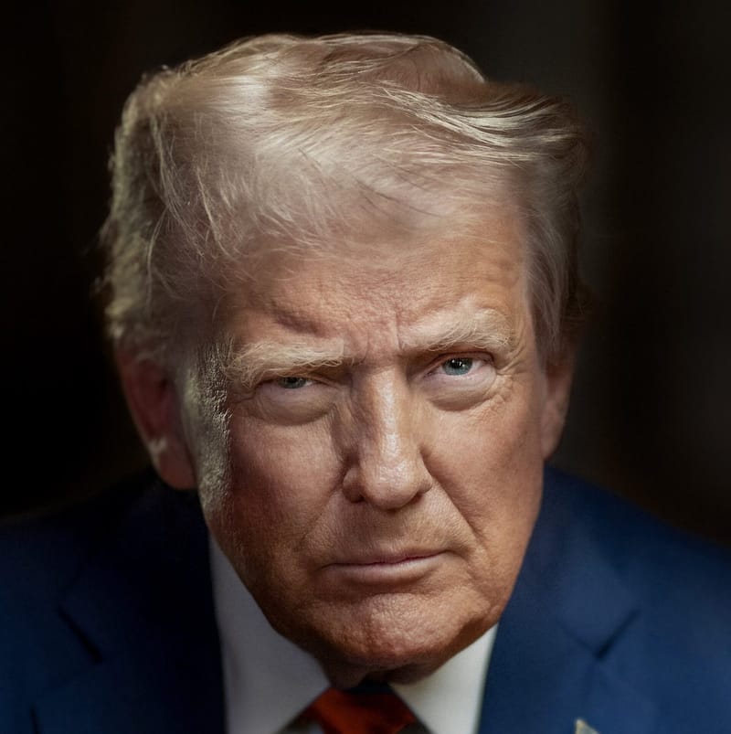 Official 2025 presidential portrait of Donald Trump, the plaintiff in the $10 billion defamation lawsuit against the BBC