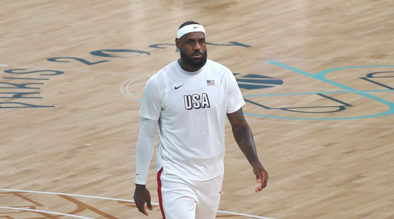 LeBron James during the Paris 2024 Olympic Games