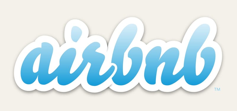 Airbnb logo, showing the Bélo symbol next to the Airbnb wordmark