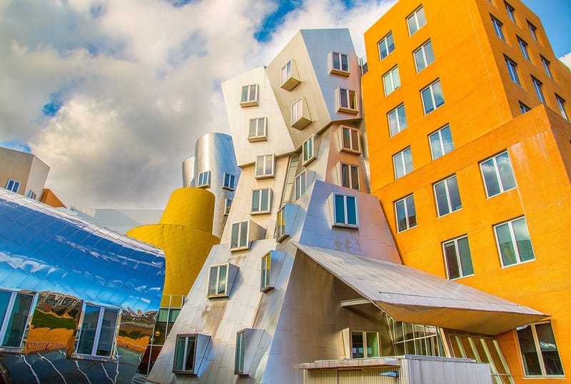 The Ray and Maria Stata Center on the MIT campus in Cambridge, Massachusetts