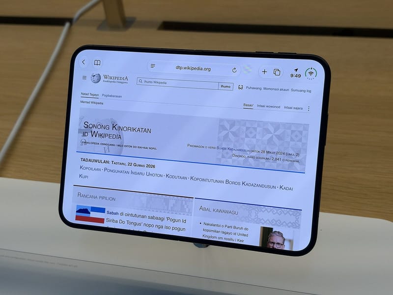 An Apple iPhone Duo foldable smartphone photographed close up