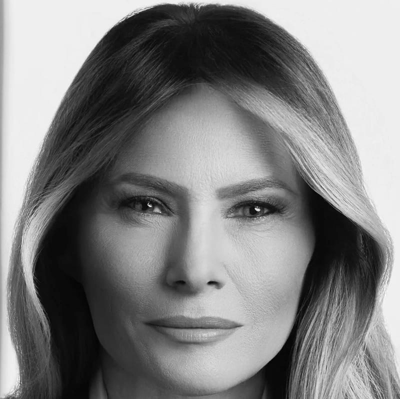 Official 2025 White House portrait of First Lady Melania Trump