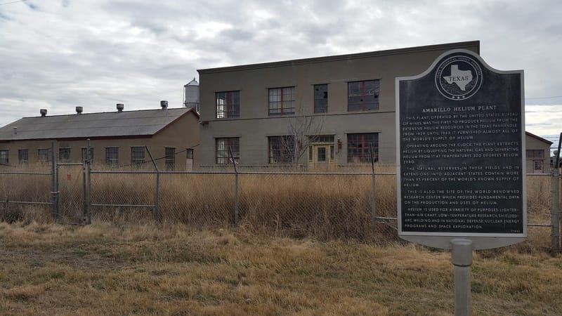 The historic Amarillo Helium Plant in Texas, a former US government helium production site