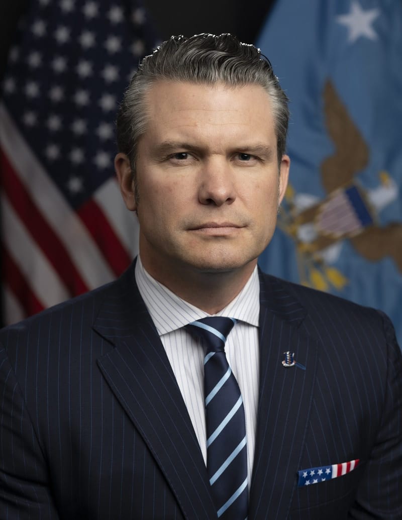 Official portrait of US Defense Secretary Pete Hegseth, who announced the Confucius Institutes designation