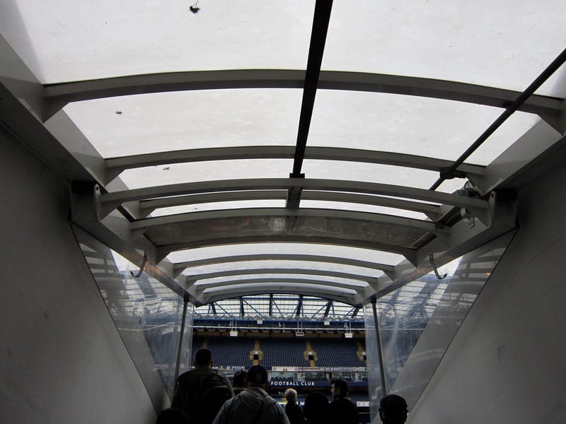 Stamford Bridge, Chelsea's stadium in London, where Chelsea host Tottenham in the Premier League