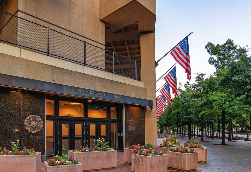 The J. Edgar Hoover Building, FBI headquarters in Washington, D.C., where the Foreign Influence Task Force was based