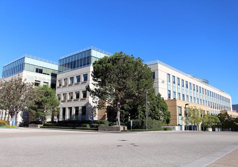 A building at Amgen's headquarters campus in Thousand Oaks, California