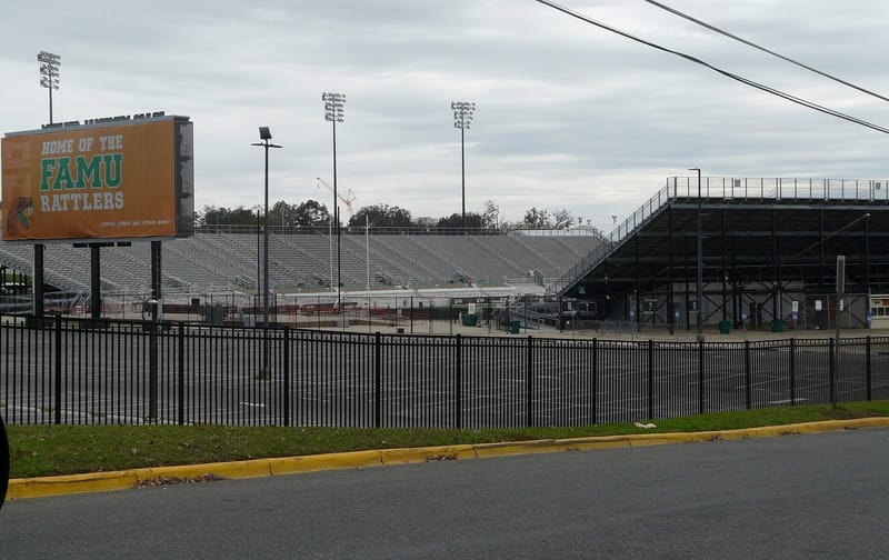 Bragg Memorial Stadium at Florida A&M University in Tallahassee, near where the shooting took place