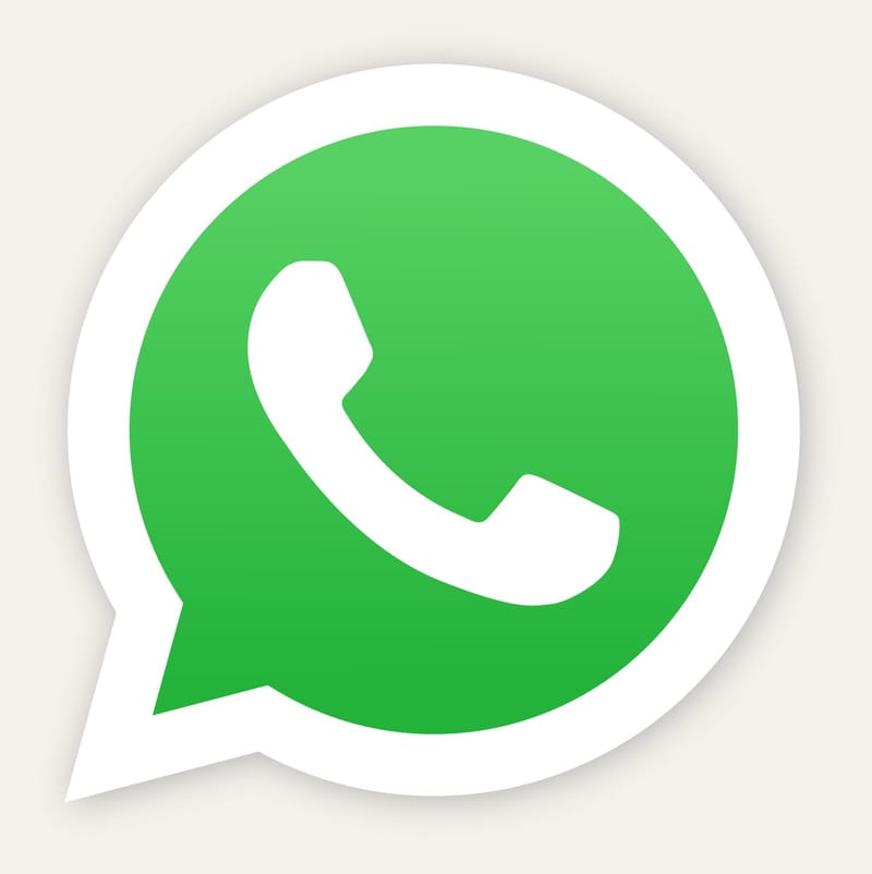 WhatsApp logo: a white phone handset inside a green speech bubble