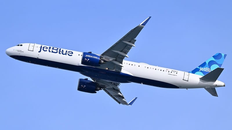 JetBlue Airways Airbus A321neo N2151J taking off from Boston Logan International Airport