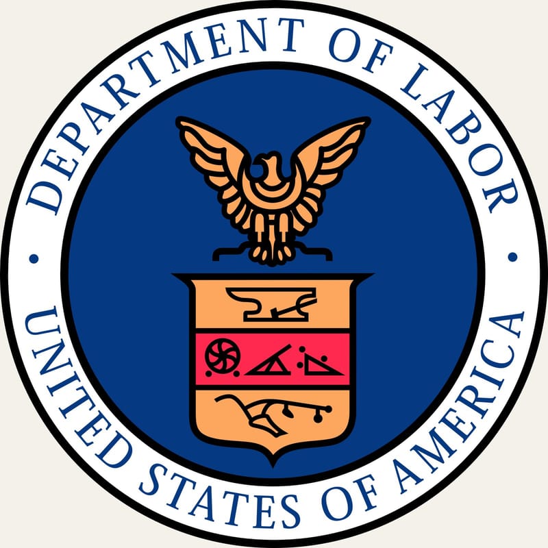 Official seal of the US Department of Labor, the agency that publishes the weekly initial jobless claims report