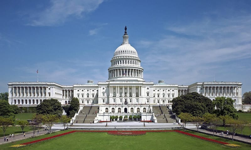 West front of the United States Capitol in Washington, where the Senate voted on the CLARITY Act