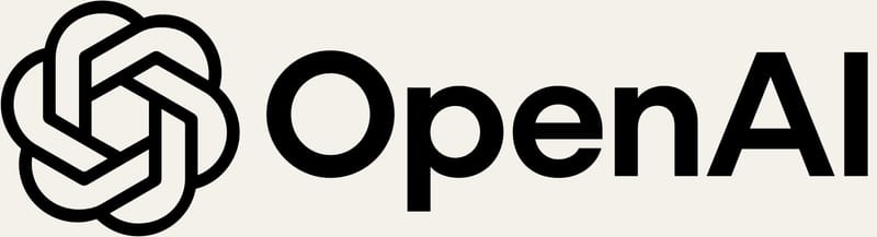 OpenAI logo and wordmark, the developer of the open-source Whisper speech recognition model used in Python