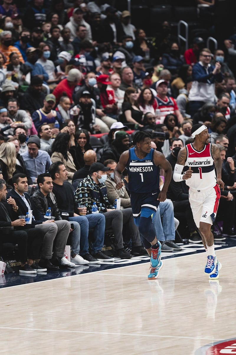 Anthony Edwards of the Minnesota Timberwolves in action during a 2021 NBA game