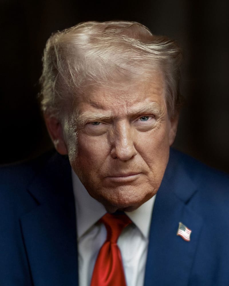 Official 2025 presidential portrait of US President Donald Trump