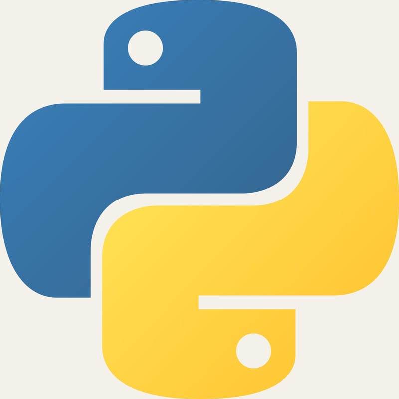 Python programming language logo, the language used in this Claude API tutorial with Anthropic's anthropic SDK