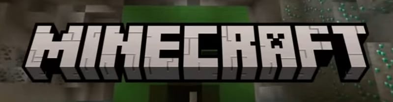 Minecraft key art showing the game's blocky characters and landscape