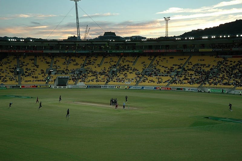 New Zealand playing a home international cricket match in Wellington, New Zealand, in 2006