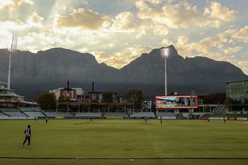 Newlands Cricket Ground in Cape Town, venue of the South Africa vs Australia 3rd Test, during a domestic match in 2026