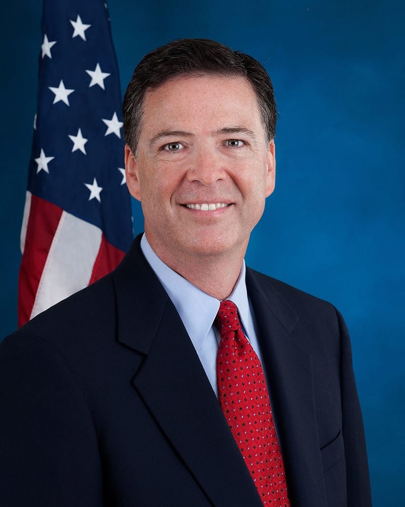 Official FBI portrait of former FBI Director James Comey, father of fired prosecutor Maurene Comey
