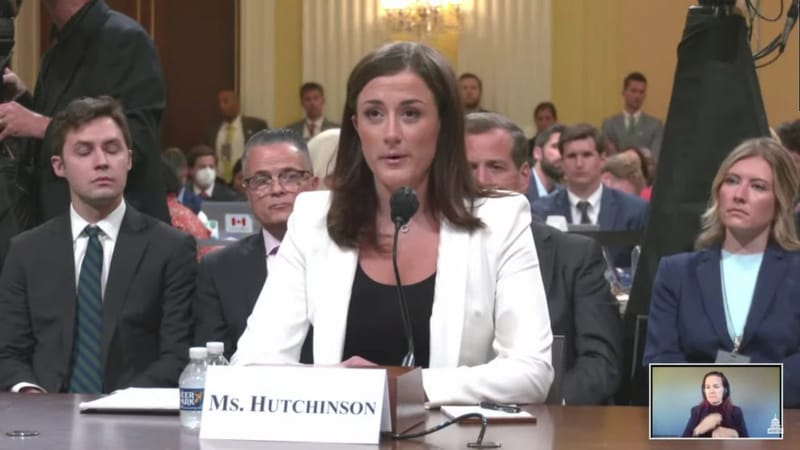 Cassidy Hutchinson testifying before the House Jan. 6 committee on June 28, 2022